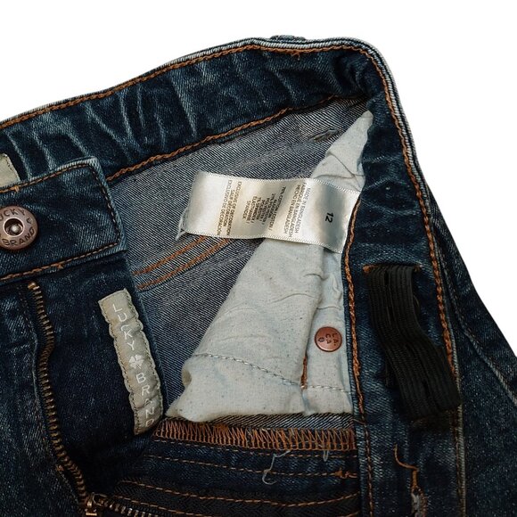 Lucky Brand Kids Classic Straight Stretch Blue Jean Shorts – Size 12 - Picture 4 of 4